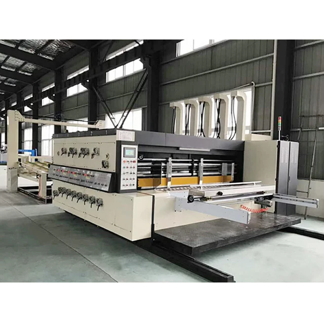 carton box making machine Automatic corrugated cardboard carton box flexo die cutter / printing machine / carton slotter