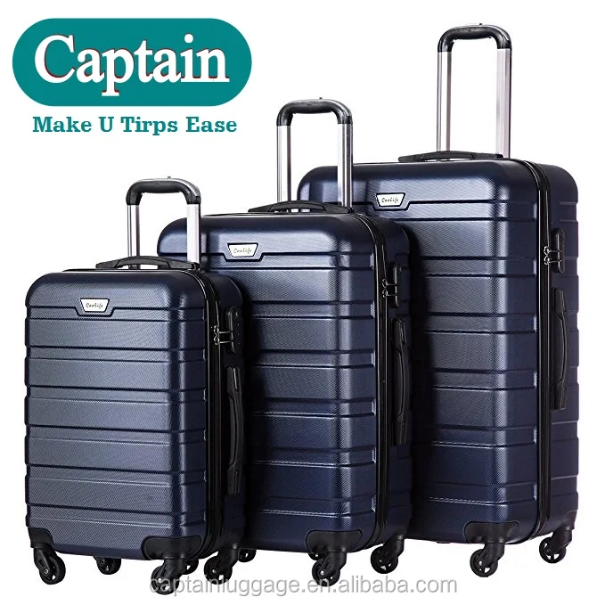 hot sale abs travel trolley suitcase , 3 pcs travel custom luggage set