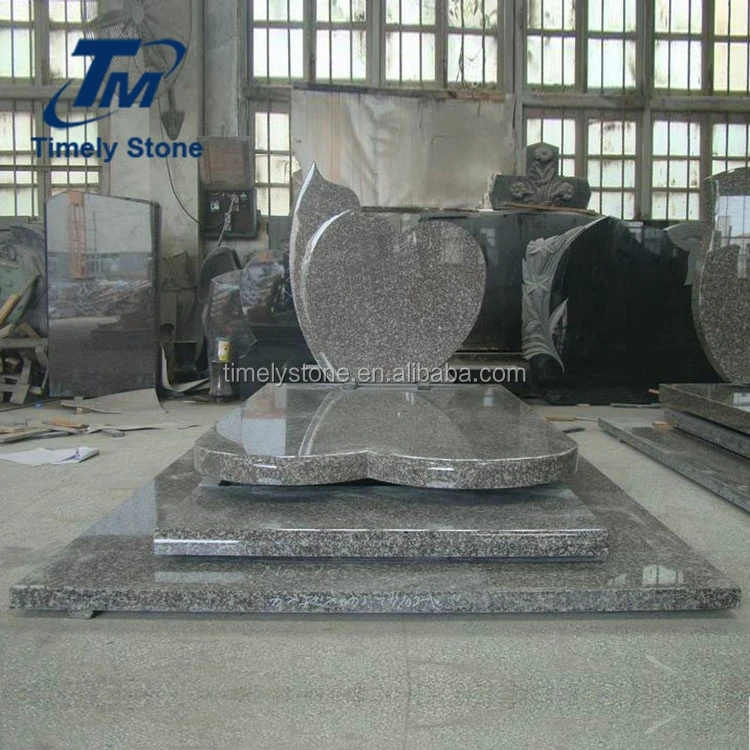 
Customized headstone granite slab ledger gravestone with column 