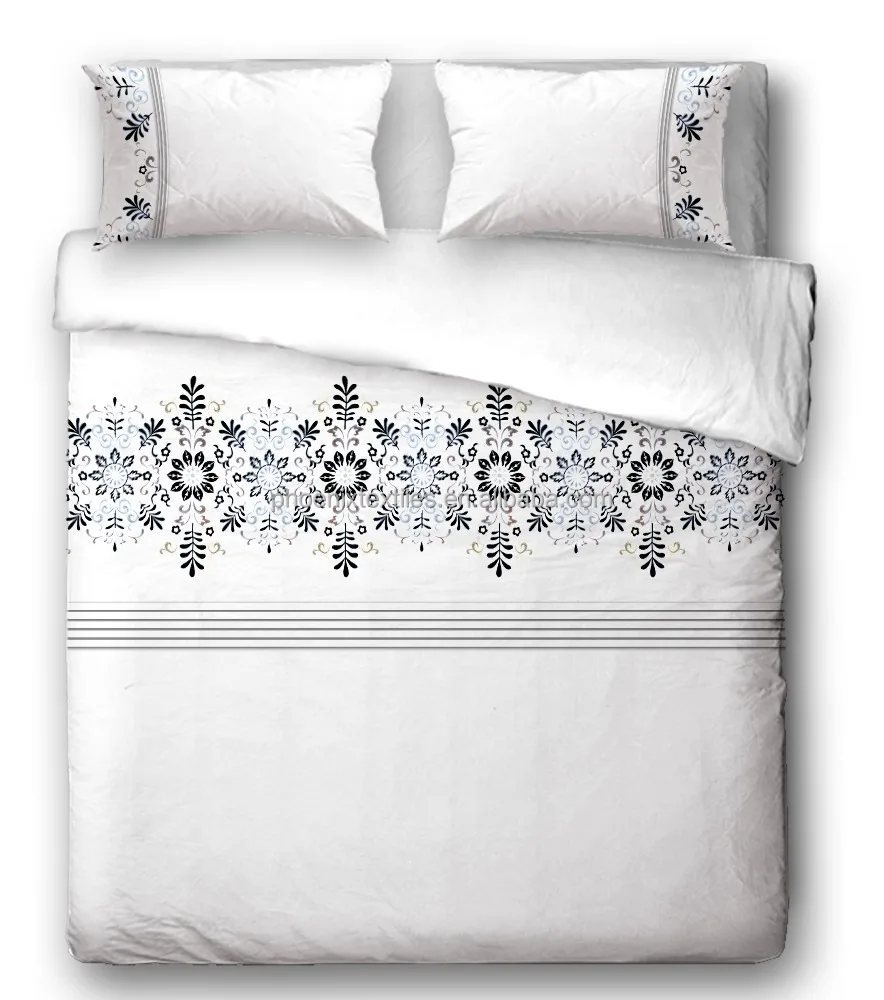 hot selling customized floral luxury embroidery home bedding bed duvet cover set