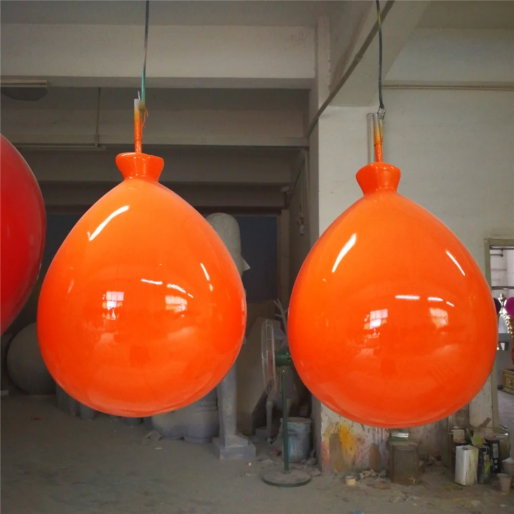indoor colorful fiberglass stand hot air balloon for window display