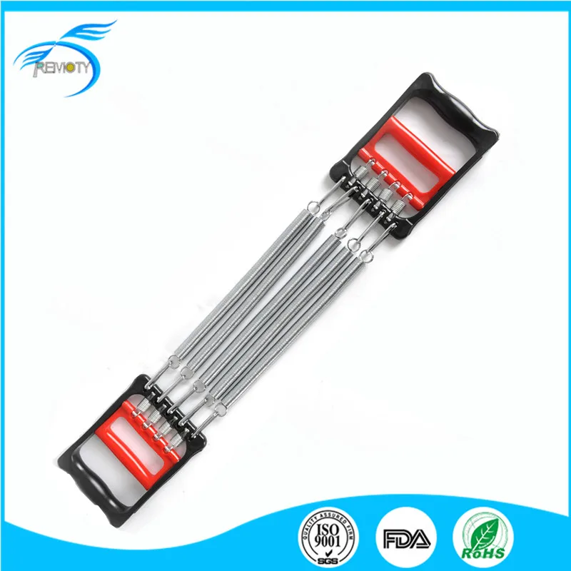 
Spring Chest Expander Red & Black Plastic Handle 5 Springs Chest Arm Expander Pull Exerciser 