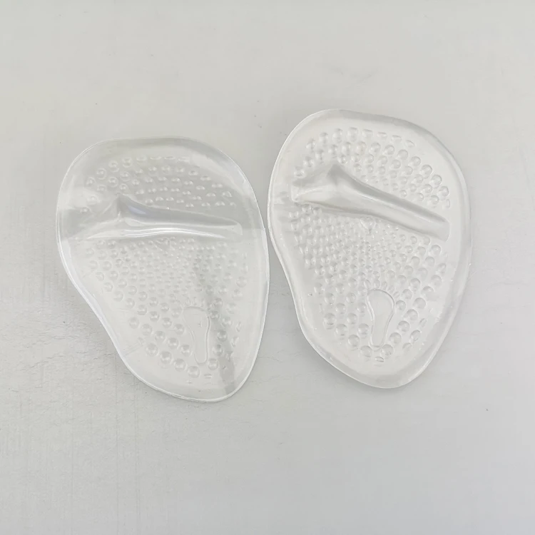 reusable anti slip pain relief sticky adhesive shock absorbing silicone gel foot pad ball of foot cushion for high heels