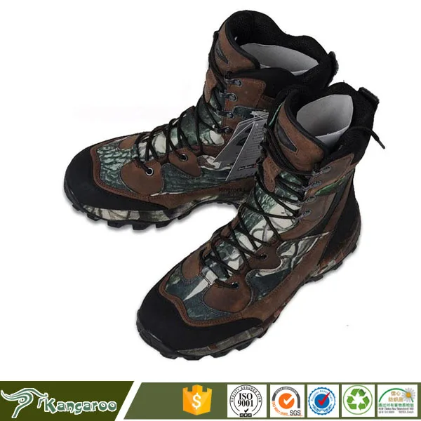 Jungle hunting tree leaf camouflage custom design ankle boots