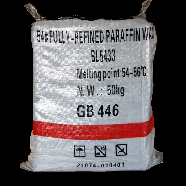
China hot sell good quality of fully refined paraffin wax 54 56 