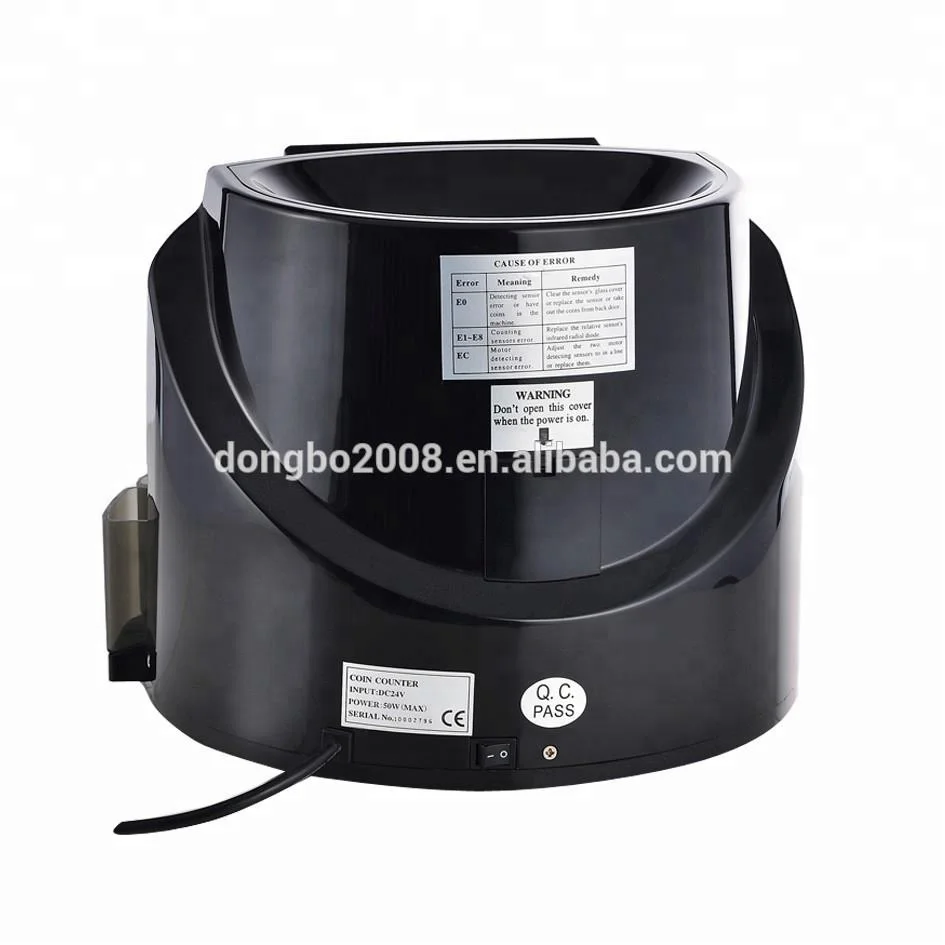 Euro Coin counter sorter DB350 in black automatic high quality coin counting machine