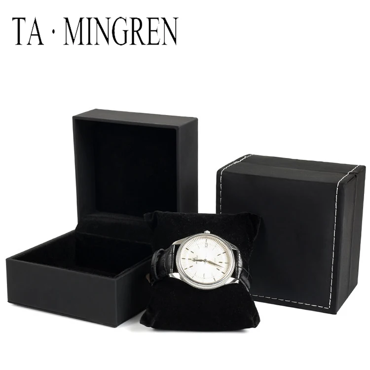 China Cheap Personalize Packaging Box Custom PU Leather Watch Box Wholesale