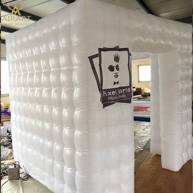 Silver inflatable photo booth decoration event advertising inflatable