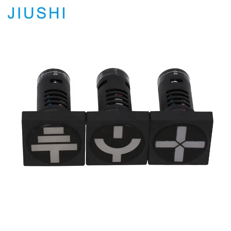 AD16-22WF black 22mm Isolating Circuit breaker grounding  position led indicator light signal lamp