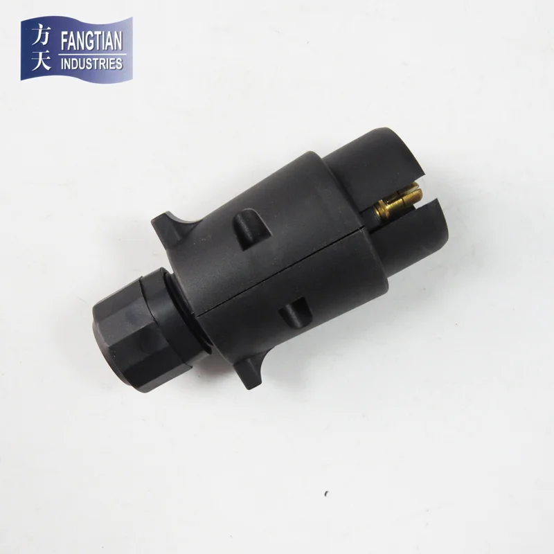 European trailer connector 12v n type 5 pole 5 pin trailer plug with nut 7 way trailer connector