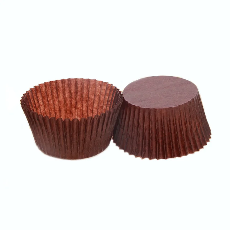 Food grade paper baking muffin cup chocolates brown greaseproof cupcake liner mini