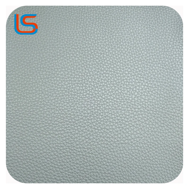 
Classical Litchi design PVC leather with knit backing for sofa 