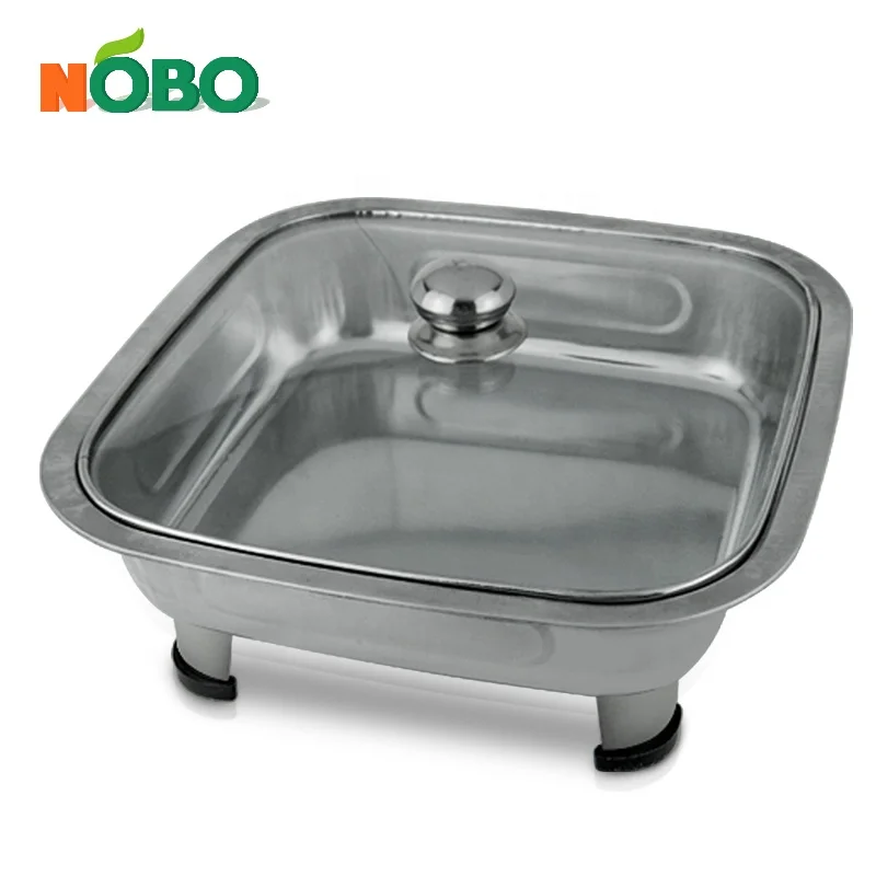 Commercial Kitchen Equipment Square Dish Buffet Tray/Chafing Dishes With Lid