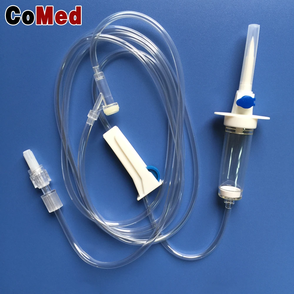 Медицинская одноразовая инъекционная лампа IV, инфузионный набор с пластиковым шиповым вентиляционным отверстием, 20 капель