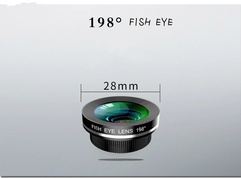 Внешний объектив для камеры мобильного телефона 3 в 1 с супер широким углом 0,63x26 мм 15x макро 198 градусов объектив «рыбий глаз»