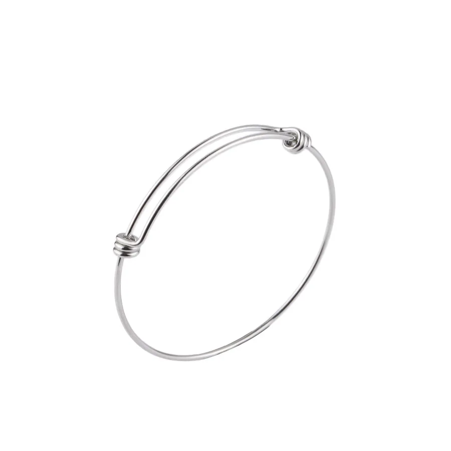55mm 60mm 65mm 1.6mm Thickness Stainless Steel DIY Bangle Findings Expandable Wire Cable Bangle