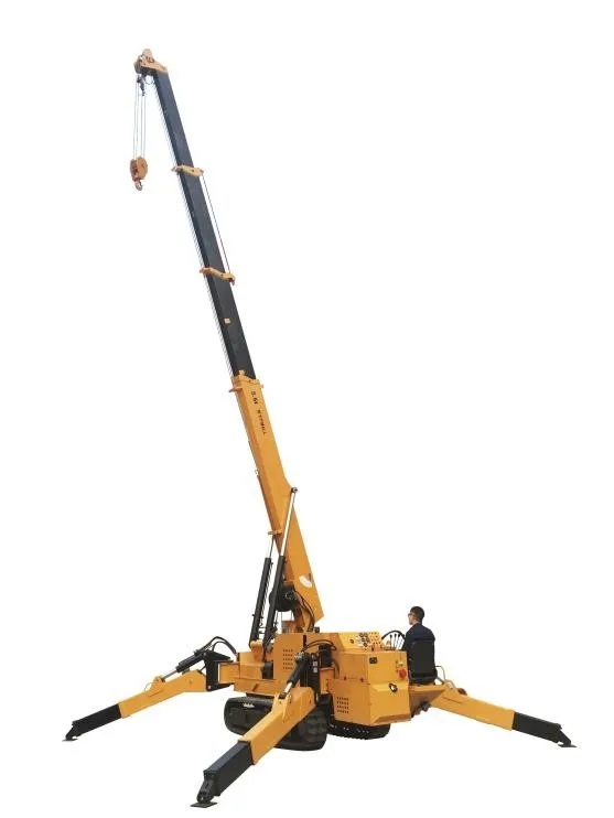 Narrow Space 5 Ton Mini Hydraulic 360 Degree Lifting Spider Crawler Crane