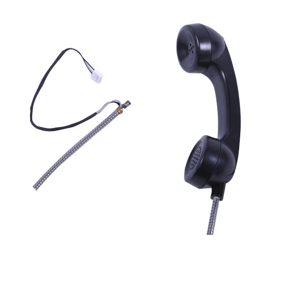 outdoor public telephone handset for cell phones with 3.5mm audio jack