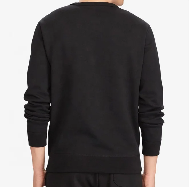 mens high quality crewneck soft fleece 100% Cotton long sleeve Double Knit pullover sweatshirts