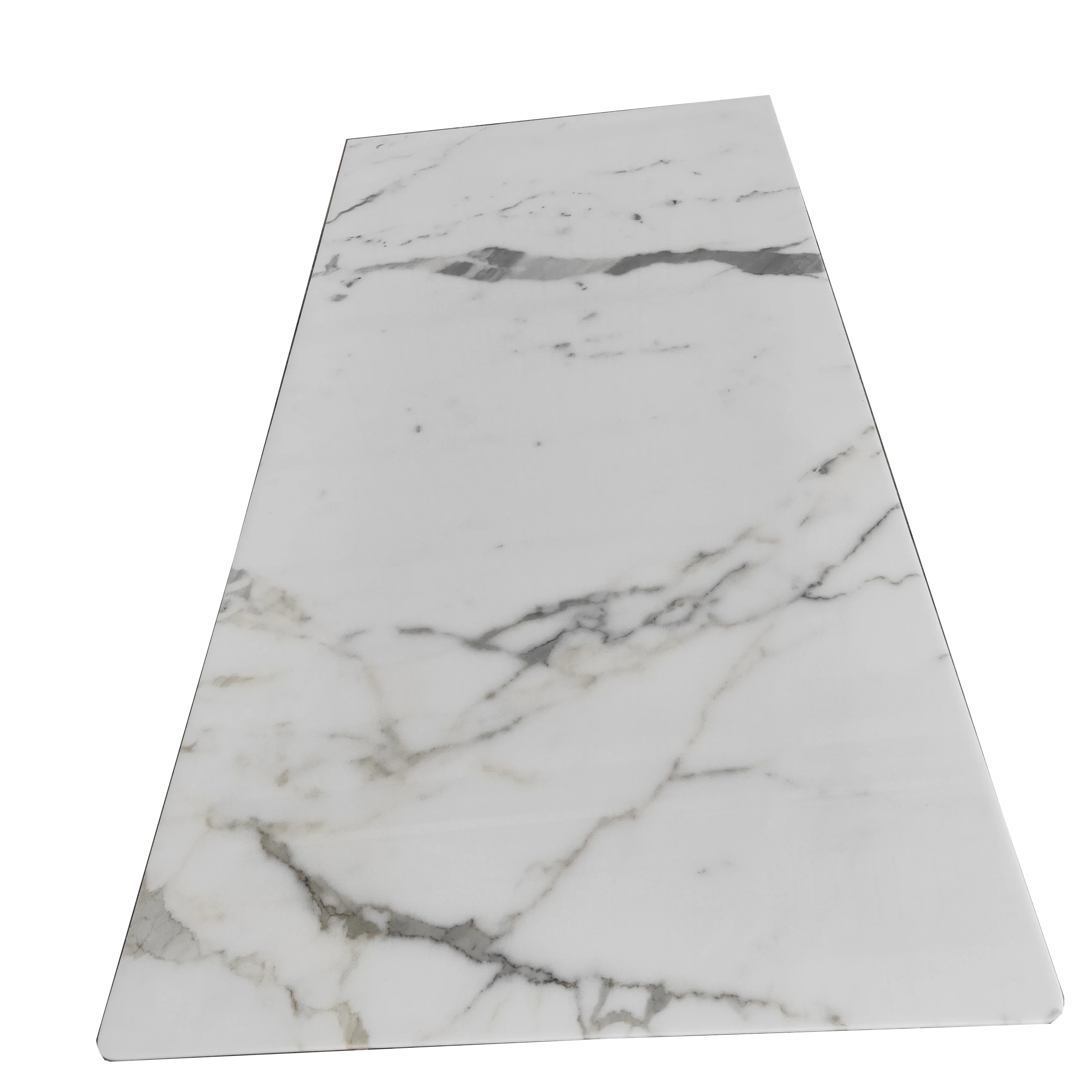 Gray Glass Dining Table Top Artificial Marble Kitchen Countertops