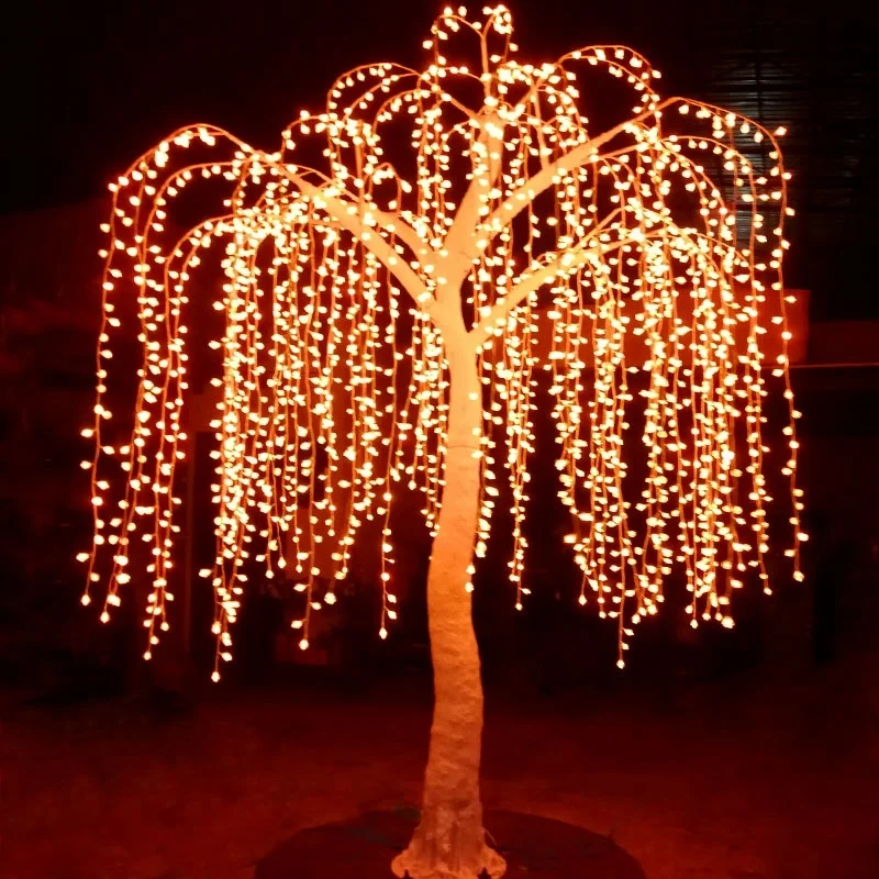 Wholesale Professional landscape artificial RGB color changing led weeping willow tree light
