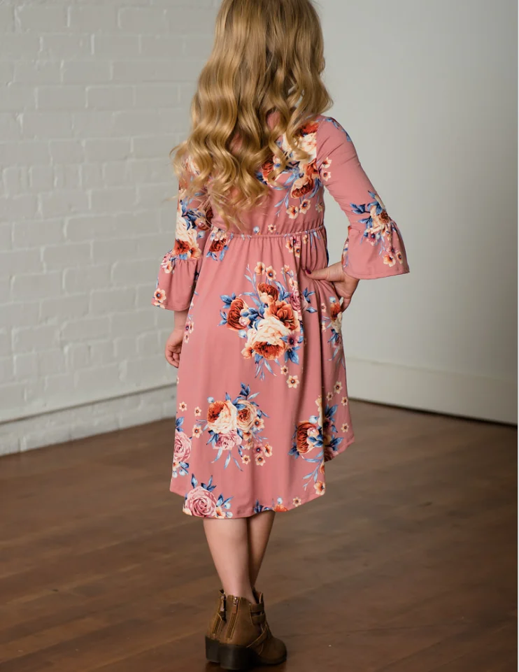 Hot new products mother daughter matching dress lady fashion dress dress for mother and daughter for sale