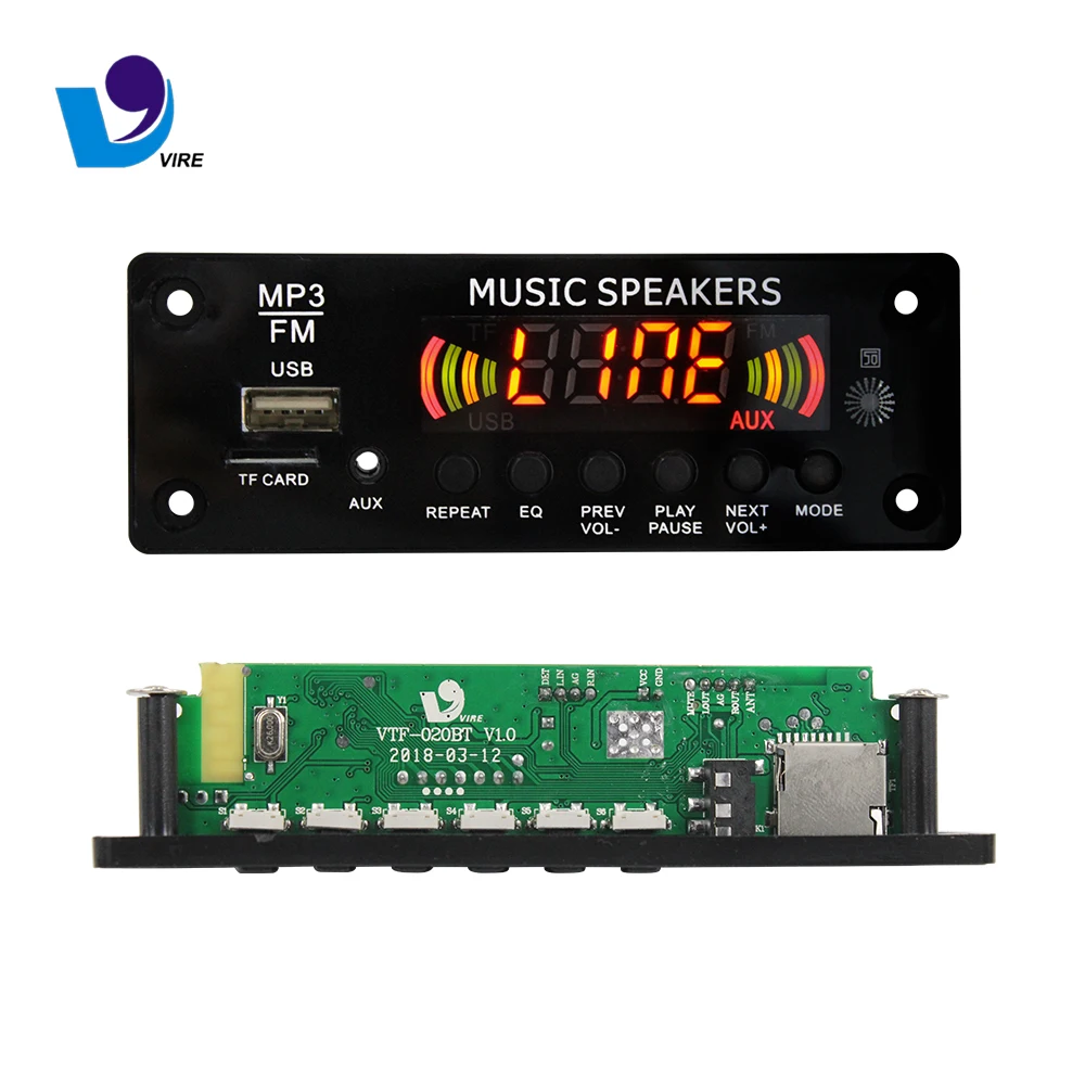 Bluetooth Circuit Board Mp3 Player Fm Radio Kit