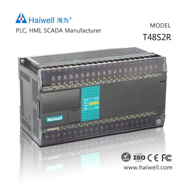 Haiwell T48S2R 48 точек modbus RS485 в переменного тока пульт дистанционного управления plc высокая скорость