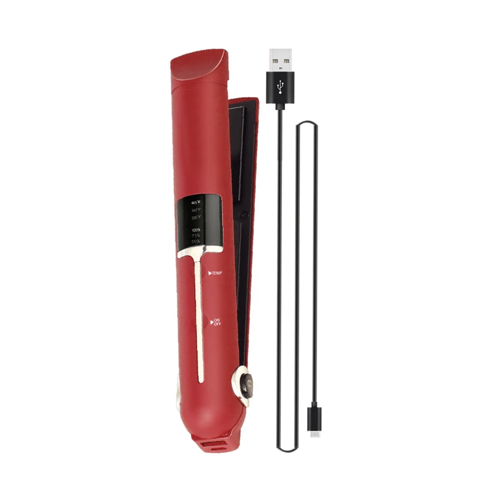 Rechargeable USB Hair Straightener Mini Cordless Flat Iron, Portable Travel Straightener For Hair Straightening And USB Devices