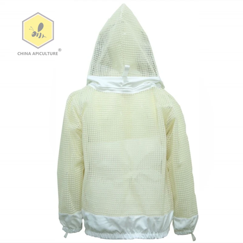 Beekeeping Tools Adult Beekeeping Vented Jacket with Fencing Veil Hood Ventilated Premium Beekeeper Jackets