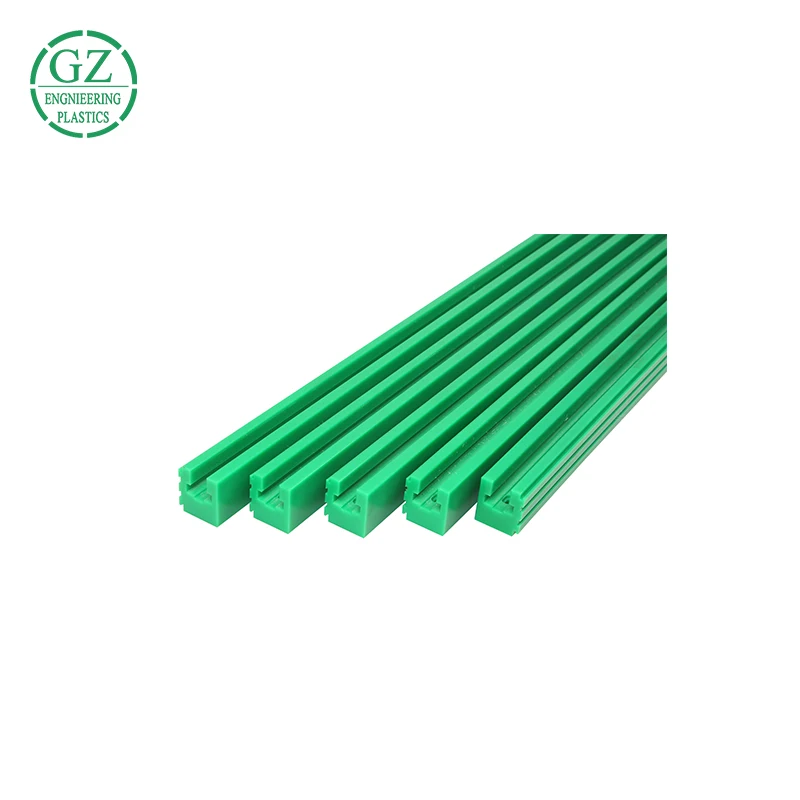 professional factory custom cnc Nylon Pom UHMWPE extruding conveyor rails /plastic guide rail