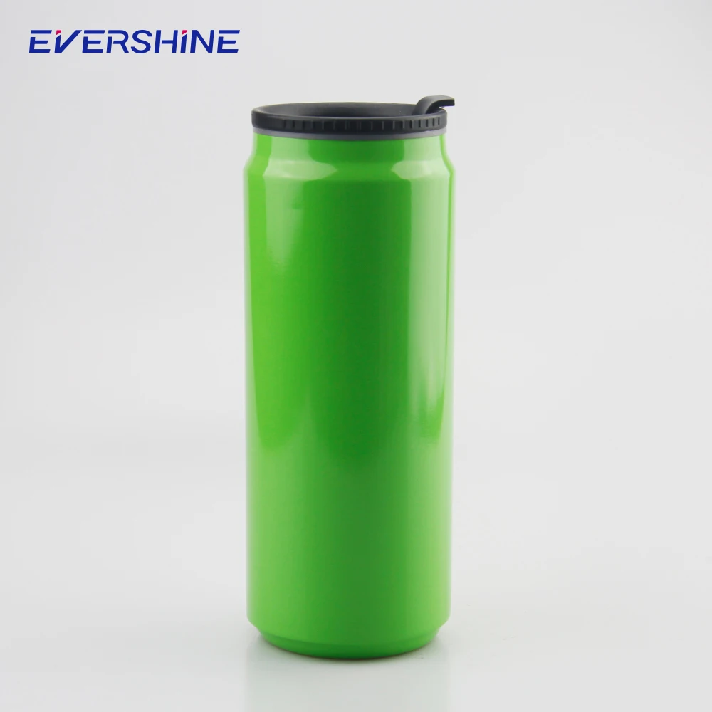 350ml 450ml 500ml Double Wall Soda Beer Can shape Stainless Steel Vacuum Insulated Small Beer Tumbler with lid