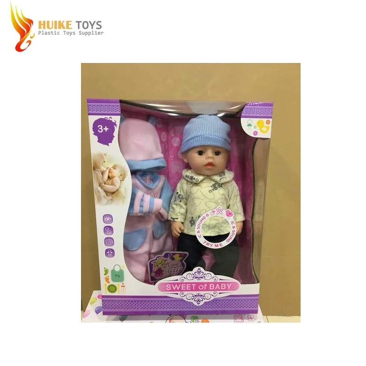 14 inch ic talking lovely fun fat plastic cartoon musical dolls with EN71