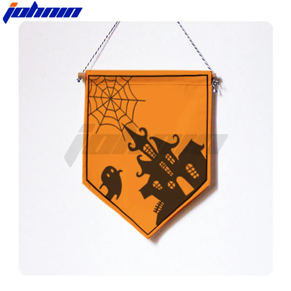 Wholesale custom logo double layer football club pennant exchange hanging flag