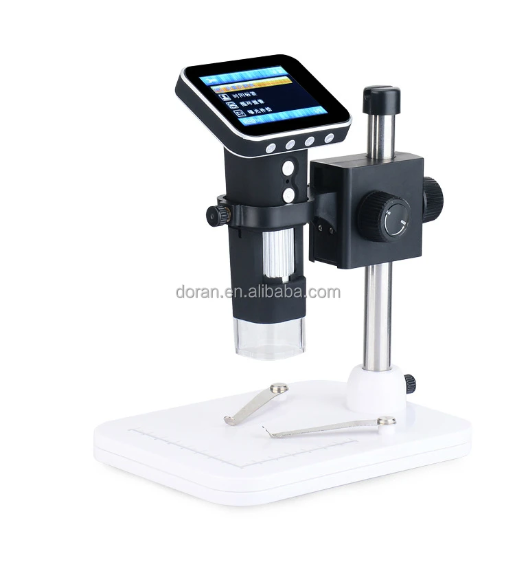 High quality wireless portable digital microscope with a display screen