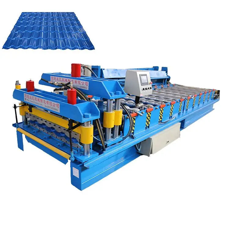 Hydraulic Tile Press Glazed Metal Roof Plate Rolling Machine