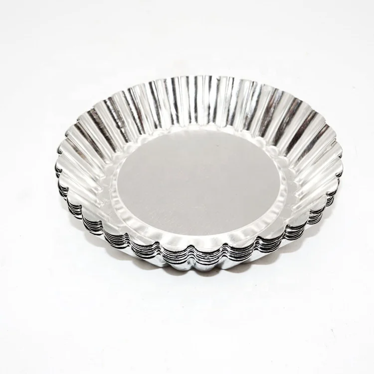 4 Inch Tin Material Round Mini Quiche Pans Tart Pie Mold for Custard Tart Cake Pastries
