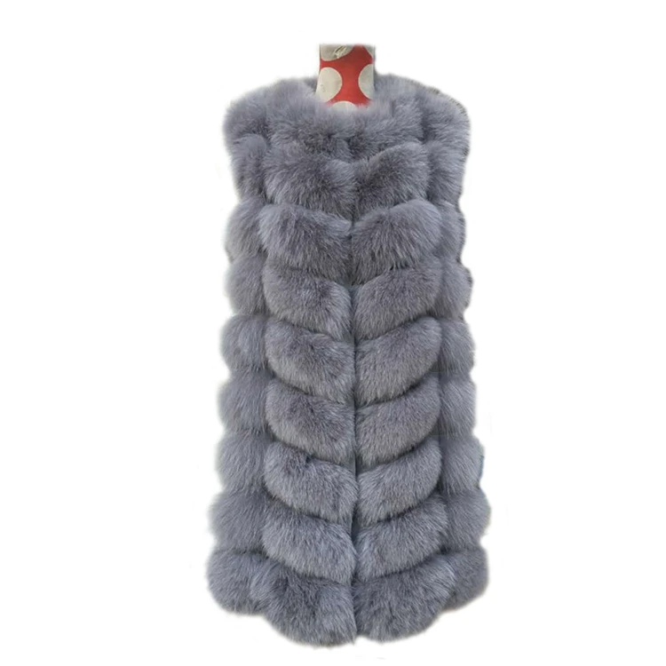 New Fashionable Real Fox Fur Vest for Women Winter Fox Fur Waistcoat Gilet