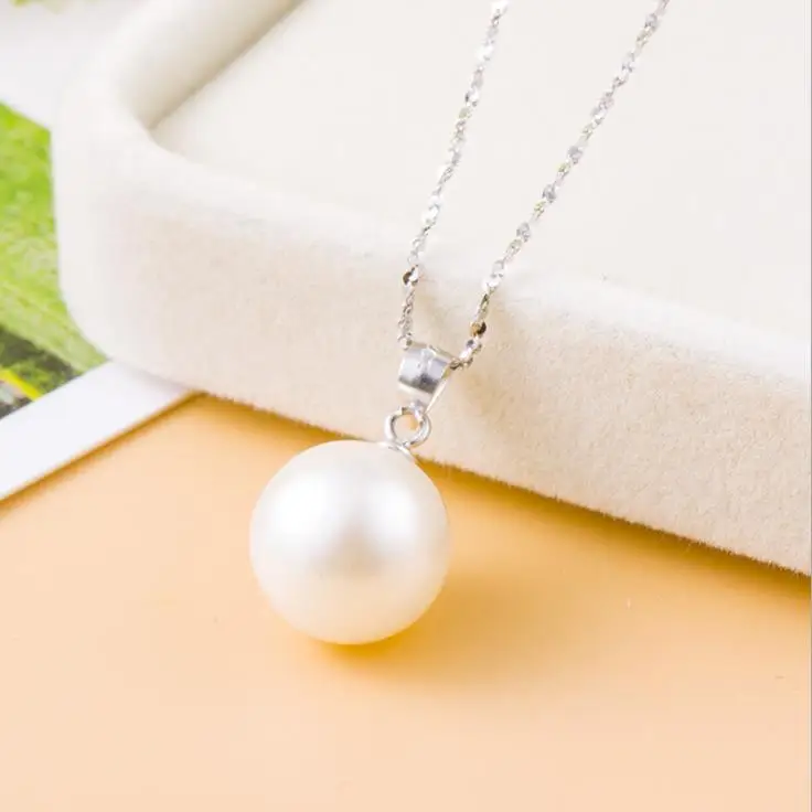 Wholesale Hot Selling Nice Freshwater Pearl Jewelry  925 Sterling Silver Necklace