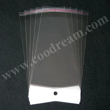 opp clear plastic bag, transparent cellophane bags with self adhesive strips