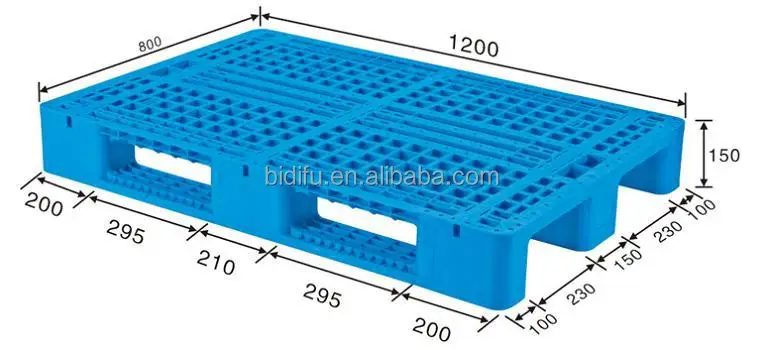 1200 x 800 3 runners dynamic 1 ton static 5 ton cheap  euro plastic pallet price for sale