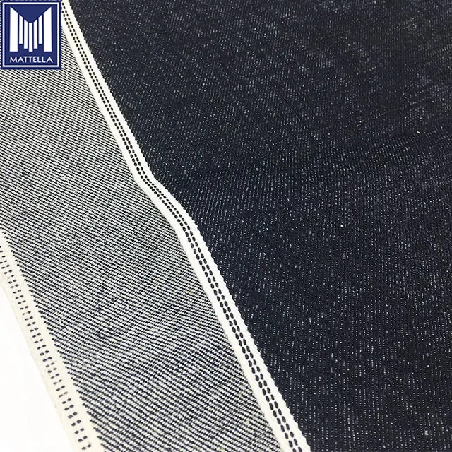 14oz Carded Yarn Type and Yarn Dyed Pattern selvedge denim wholesale fabric for japanese classical vintage jeans