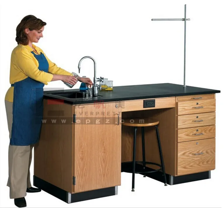 New School Chemistry Laboratory Apparatus Equipment Laboratory Table with Chemical Resistant Sink