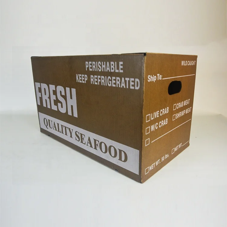 Cheap Price Dipping Seafood Waxed Food Paper Waterproof Die Cutting Carton Packaging Box for Transport