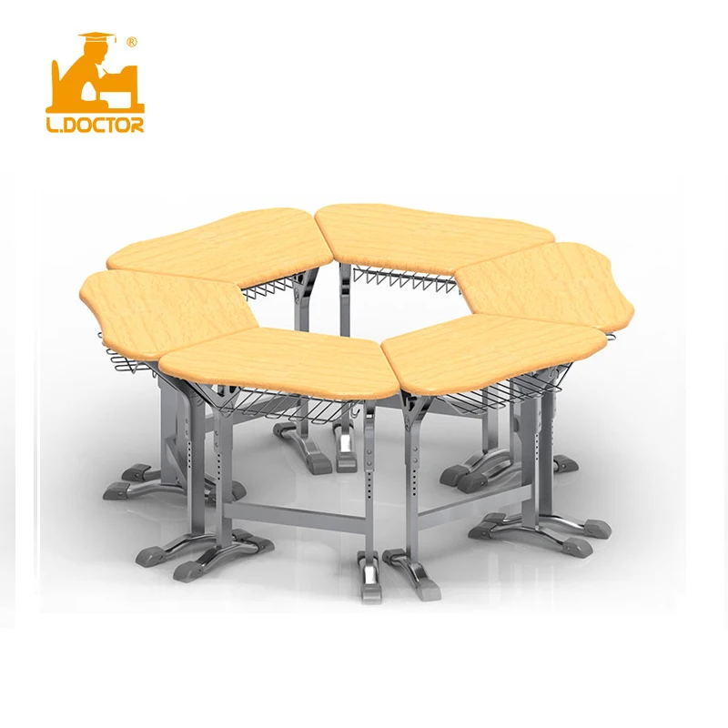 Modern modular desk collaborative used school furniture for university