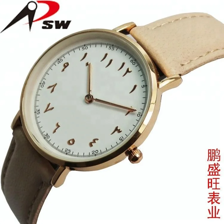 Classic quartz Arabic number dials watch custom size watches