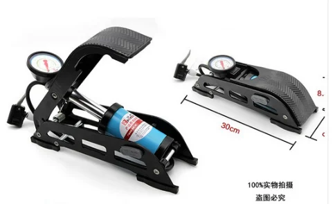 High Pressure Portable Pedal Type Car Bicycle Tire Double Cylinder Foot Pump