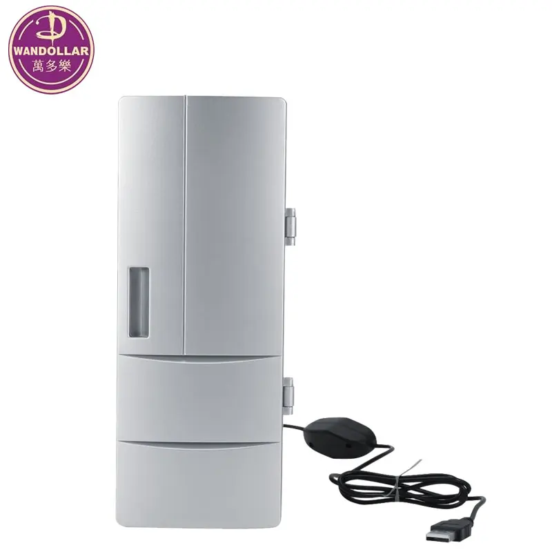 USB холодильник охладитель и Теплее Мини usb-питание напитка Банки Охладитель/грелка холодильник для портативных ПК автомобиль для дома и офиса