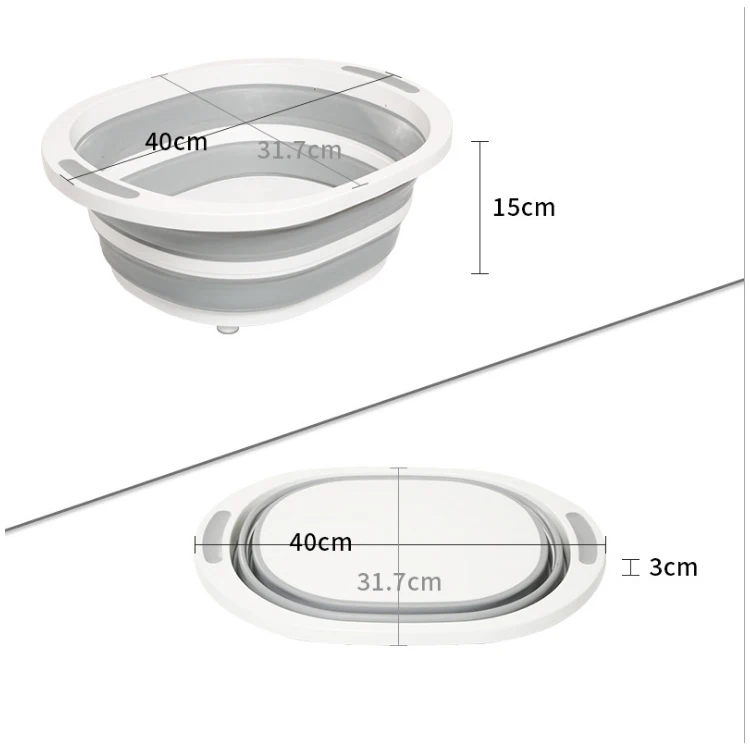 Folding Cutting Board Washing Basin Drain basket bucket