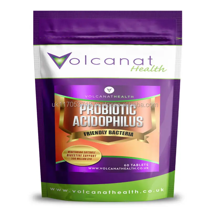 
Ацидофилус пробиотик таблетка пищеварительная диета добавка Volcanat здоровье Премиум пакет фольги 